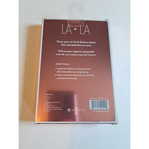 La La Dramatic Eyelash Collection Set Of 3 New in Package Cruelty-Free - Picture 2 of 3